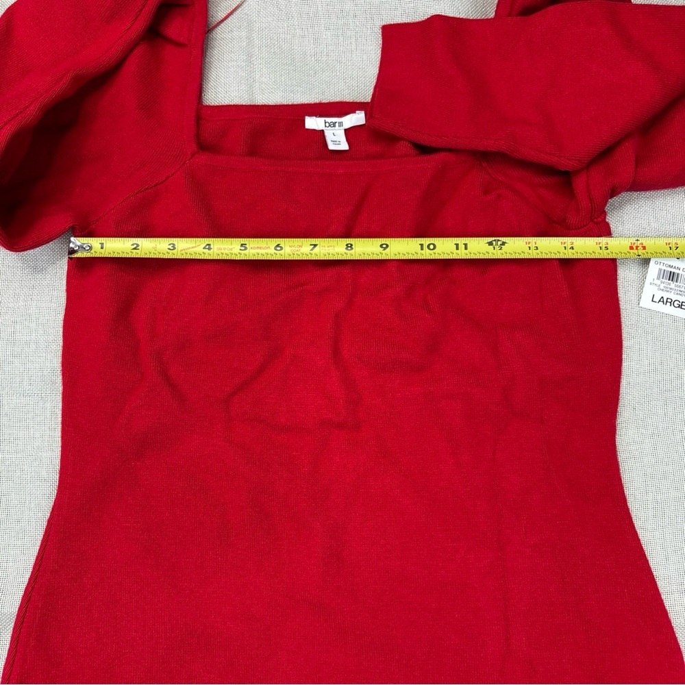 Bar Iii Women's Square-Neck Bodycon Sweater Dress Size Large - Picture 6 of 12